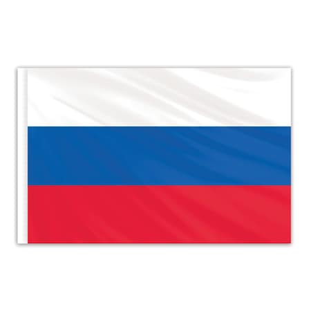 Russia Indoor Nylon Flag 4'x6' With Gold Fringe